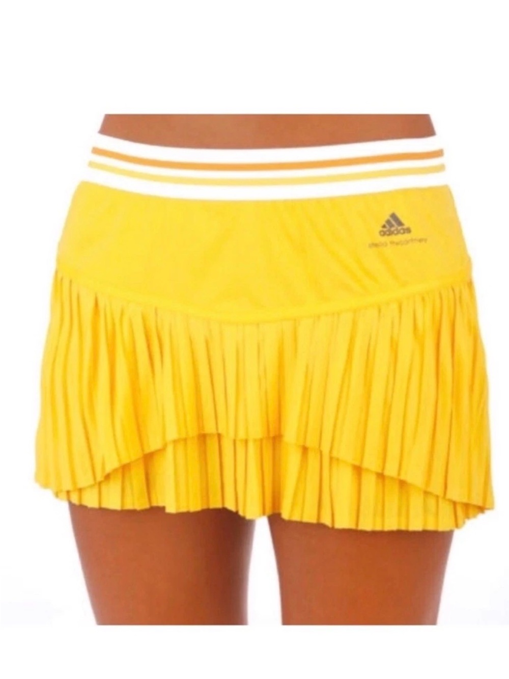 adidas Stella McCartney Yellow Pleated Tennis Skirt